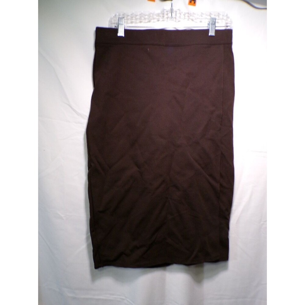 Liz Claiborne Women's Brown Pencil Skirt Midi Straight Size M Workwear